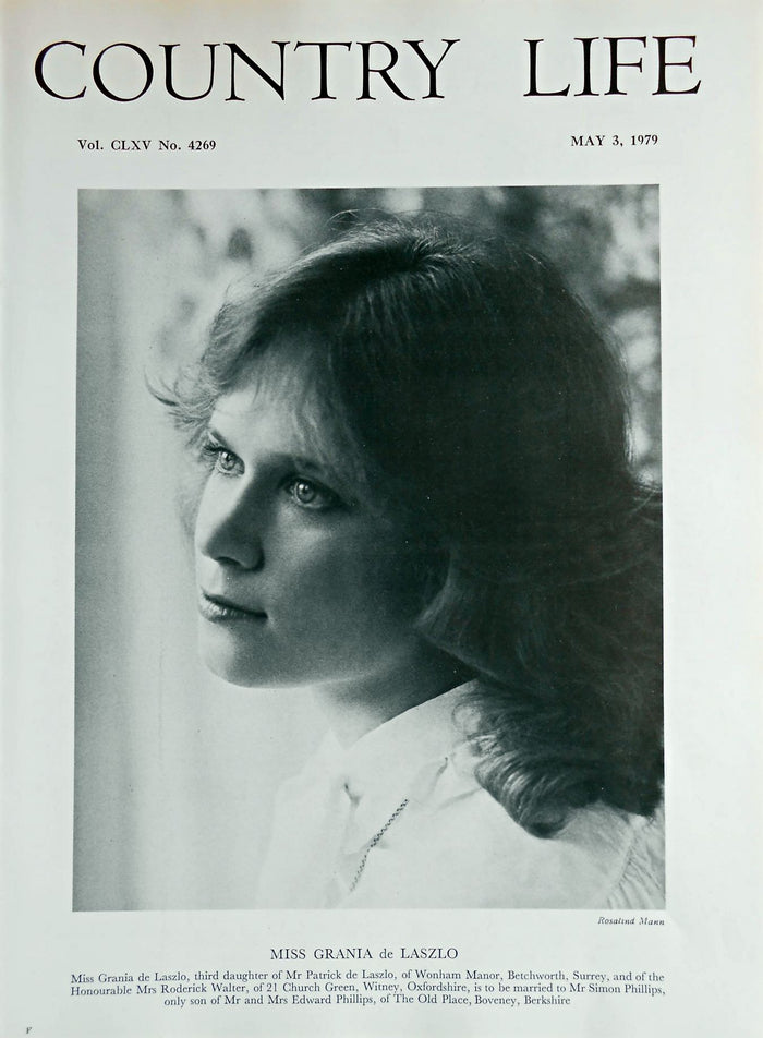 Miss Grania de Laszlo Country Life Magazine Portrait May 3, 1979 Vol. CLXV No. 4269