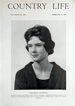 Miss Helen Crampton Country Life Magazine Portrait February 11, 1960 Vol. CXXVII No. 3284