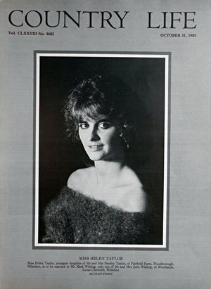 Miss Helen Taylor Country Life Magazine Portrait October 31, 1985 Vol. CLXXVIII No. 4602