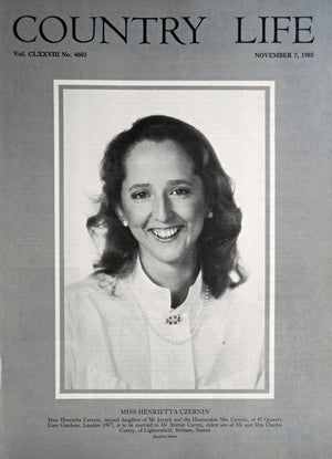 Miss Henrietta Czernin Country Life Magazine Portrait November 7, 1985 Vol. CLXXVIII No. 4603 - Copy