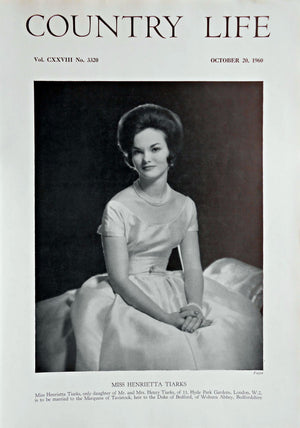 Miss Henrietta Tiarks Country Life Magazine Portrait October 20, 1960 Vol. CXXVIII No. 3320