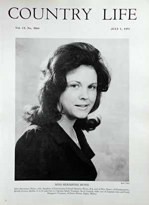 Miss Hermione Howe Country Life Magazine Portrait July 1, 1971 Vol. CL No. 3864