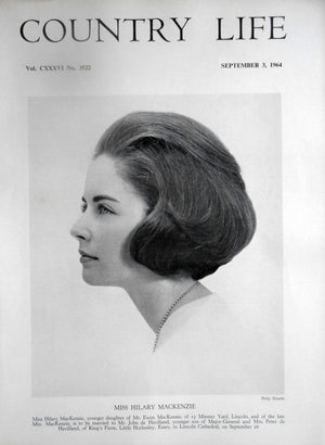 Miss Hilary MacKenzie Country Life Magazine Portrait September 3, 1964 Vol. CXXXVI No. 3522 - Copy 2