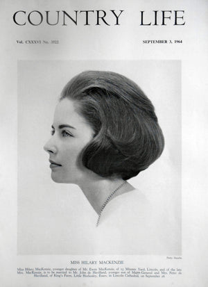 Miss Hilary MacKenzie Country Life Magazine Portrait September 3, 1964 Vol. CXXXVI No. 3522 - Copy