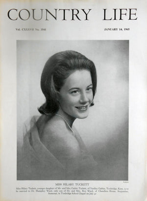 Miss Hilary Tuckett Country Life Magazine Portrait January 14, 1966 Vol. CXXXVII No. 3541