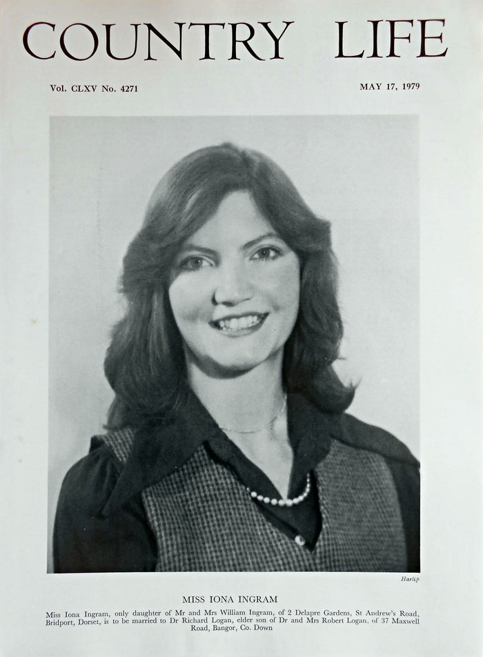 Miss Iona Ingram Country Life Magazine Portrait May 17, 1979 Vol. CLXV No. 4271