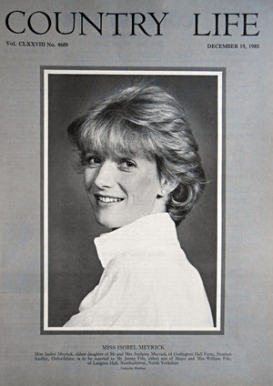 Miss Isobel Meyrick Country Life Magazine Portrait December 19, 1985 Vol. CLXXVIII No. 4609