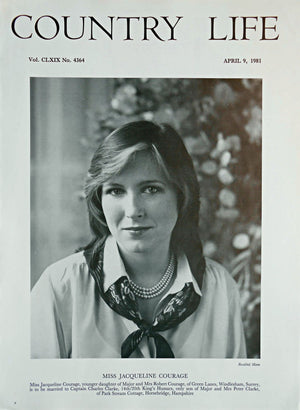 Miss Jacqueline Courage Country Life Magazine Portrait April 9, 1981 Vol. CLXIX No. 4364