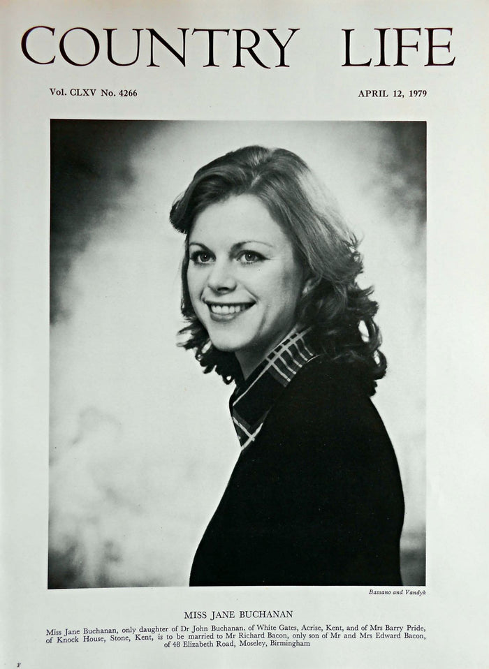 Miss Jane Buchanan Country Life Magazine Portrait April 12, 1979 Vol. CLXV No. 4266