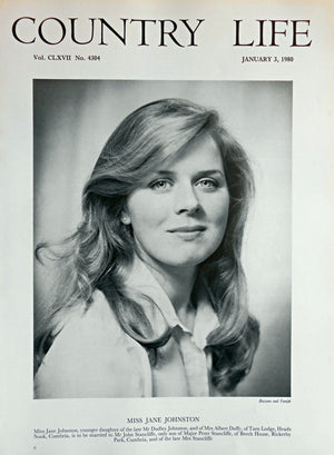 Miss Jane Johnston Country Life Magazine Portrait January 3, 1980 Vol. CLXVII No. 4304