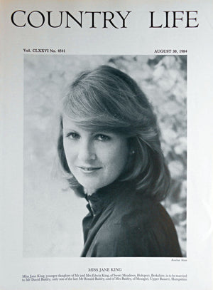 Miss Jane King Country Life Magazine Portrait August 30, 1984 Vol. CLXXVI No. 4541