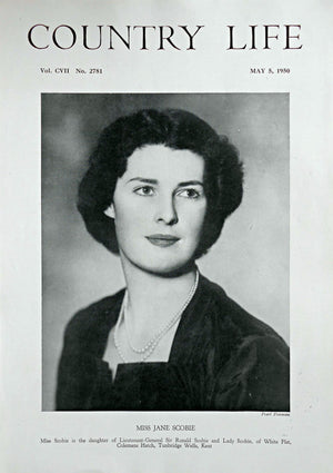 Miss Jane Scobie Country Life Magazine Portrait May 5, 1950 Vol. CVII No. 2781