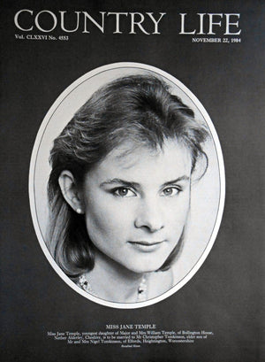 Miss Jane Temple Country Life Magazine Portrait November 22, 1984 Vol. CLXXVI No. 4553