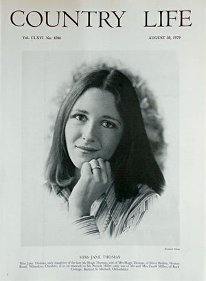 Miss Jane Thomas Country Life Magazine Portrait August 30, 1979 Vol. CLXVI No. 4286