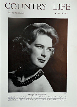 Miss Janet Struthers Country Life Magazine Portrait August 23, 1962 Vol. CXXXII No. 3416