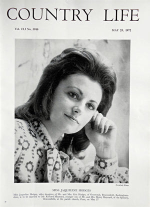 Miss Jaqueline Hodges Country Life Magazine Portrait May 25, 1972 Vol. CLI No. 3910 - Copy