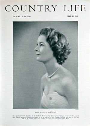 Miss Jenifer Burdett Country Life Magazine Portrait May 19, 1960 Vol. CXXVII No. 3298