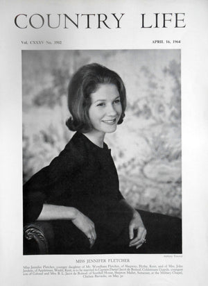 Miss Jennifer Fletcher Country Life Magazine Portrait April 16, 1964 Vol. CXXXV No. 3502 - Copy