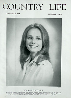Miss Jennifer Jenkinson Country Life Magazine Portrait December 11, 1975 Vol. CLVIII No. 4093
