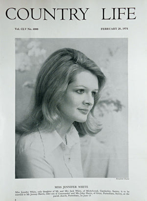 Miss Jennifer White Country Life Magazine Portrait February 28, 1974 Vol. CLV No. 4000 - Copy