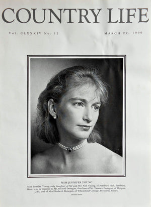 Miss Jennifer Young Country Life Magazine Portrait March 22, 1990 Vol. CLXXXIV No. 12