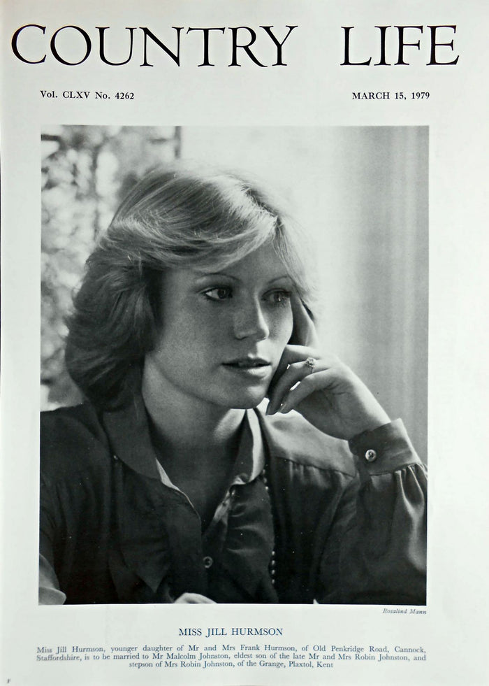 Miss Jill Hurmson Country Life Magazine Portrait March 15, 1979 Vol. CLXV No. 4262