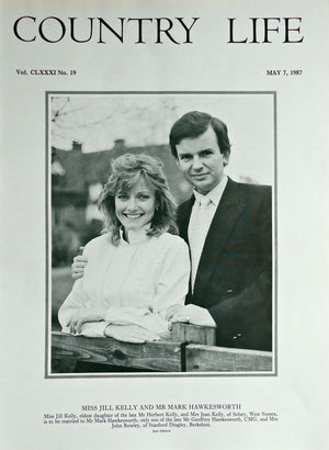 Miss Jill Kelly & Mr Mark Hawkesworth Country Life Magazine Portrait May 7, 1987 Vol. CLXXXI No. 19