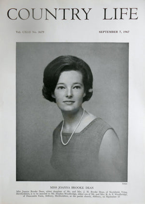 Miss Joanna Brooke Dean Country Life Magazine Portrait September 7, 1967 Vol. CXLII No. 3679