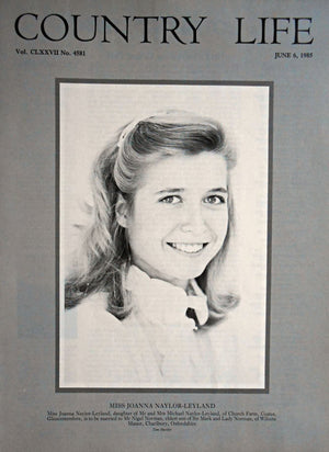 Miss Joanna Naylor-Leyland Country Life Magazine Portrait June 6, 1985 Vol. CLXXVII No. 4581