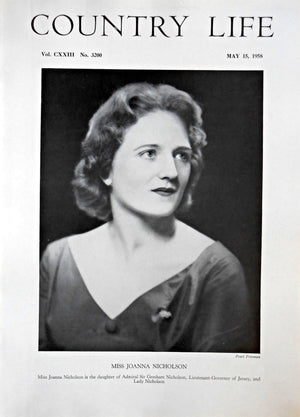 Miss Joanna Nicholson Country Life Magazine Portrait May 15, 1958 Vol. CXXIII No. 3200