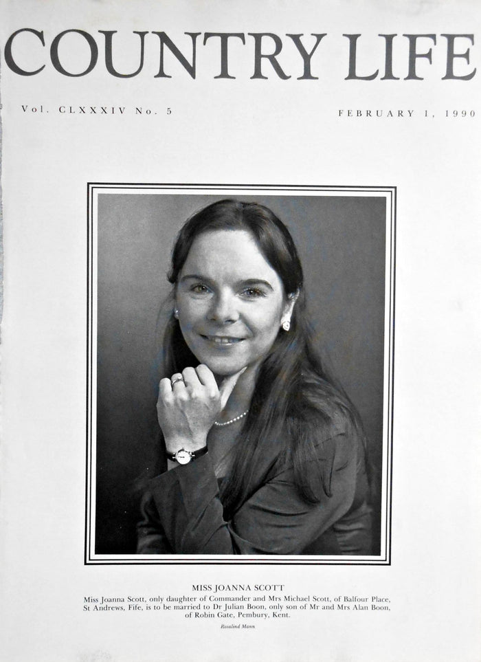 Miss Joanna Scott Country Life Magazine Portrait February 1, 1990 Vol. CLXXXIV No. 5