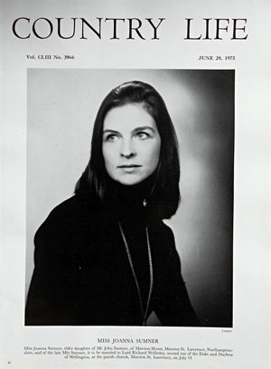 Miss Joanna Sumner Country Life Magazine Portrait June 28, 1973 Vol. CLIII No. 3966
