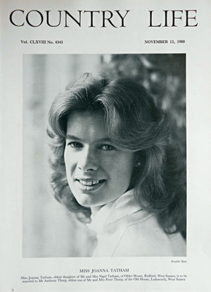 Miss Joanna Tatham Country Life Magazine Portrait November 13, 1980 Vol. CLXVIII No. 4343 - Copy