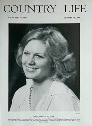 Miss Joanna Weaver Country Life Magazine Portrait October 16, 1980 Vol. CLXVIII No. 4339 - Copy