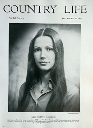 Miss Jocelyn Harrison Country Life Magazine Portrait September 23, 1976 Vol. CLX No. 4134