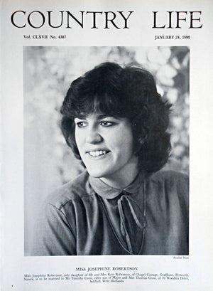 Miss Josephine Robertson Country Life Magazine Portrait January 24, 1980 Vol. CLXVII No. 4307