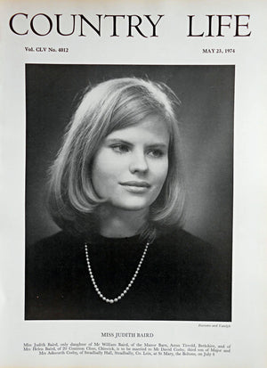 Miss Judith Baird Country Life Magazine Portrait May 23, 1974 Vol. CLV No. 4012