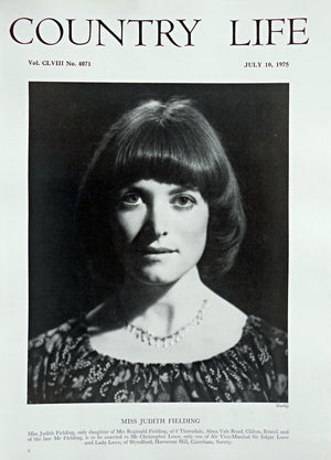 Miss Judith Fielding Country Life Magazine Portrait July 10, 1975 Vol. CLVIII No. 4071