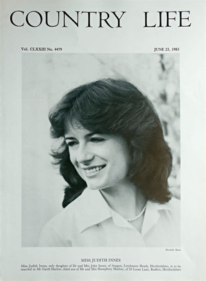 Miss Judith Innes Country Life Magazine Portrait June 23, 1983 Vol. CLXXIII No. 4479