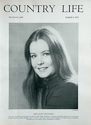 Miss Judy Trafford Country Life Magazine Portrait March 2, 1972 Vol. CLI No. 3899 - Copy