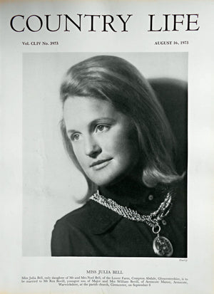 Miss Julia Bell Country Life Magazine Portrait August 16, 1973 Vol. CLIV No. 3973