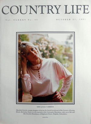 Miss Julia Carrick Country Life Magazine Portrait October 31, 1991 Vol. CLXXXV No. 44