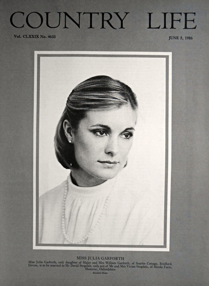 Miss Julia Garforth Country Life Magazine Portrait June 5, 1986 Vol. CLXXIX No. 4633