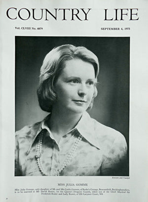 Miss Julia Gomme Country Life Magazine Portrait September 4, 1975 Vol. CLVIII No. 4079 - Copy