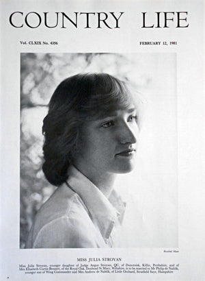 Miss Julia Stroyan Country Life Magazine Portrait February 12, 1981 Vol. CLXIX No. 4356