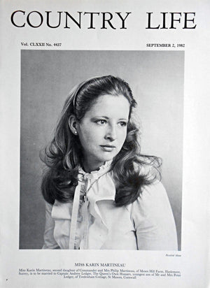 Miss Karin Martineau Country Life Magazine Portrait September 2, 1982 Vol. CLXXII No. 4437 - Copy