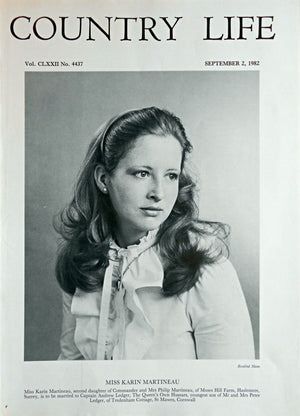 Miss Karin Martineau Country Life Magazine Portrait September 2, 1982 Vol. CLXXII No. 4437
