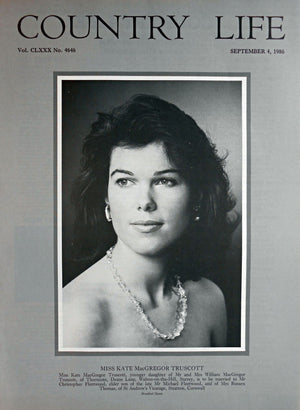 Miss Kate MacGregor Truscott Country Life Magazine Portrait September 4, 1986 Vol. CLXXX No. 4646