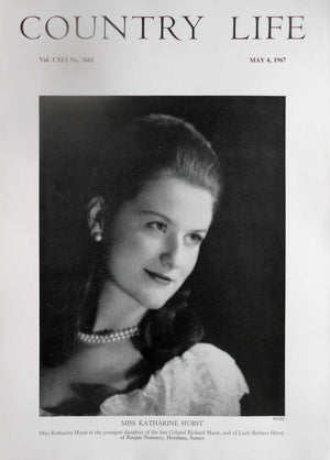 Miss Katharine Hurst Country Life Magazine Portrait May 4, 1967 Vol. CXLI No. 3661