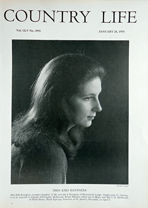 Miss Kiki Kentgens Country Life Magazine Portrait January 24, 1974 Vol. CLV No. 3995 - Copy
